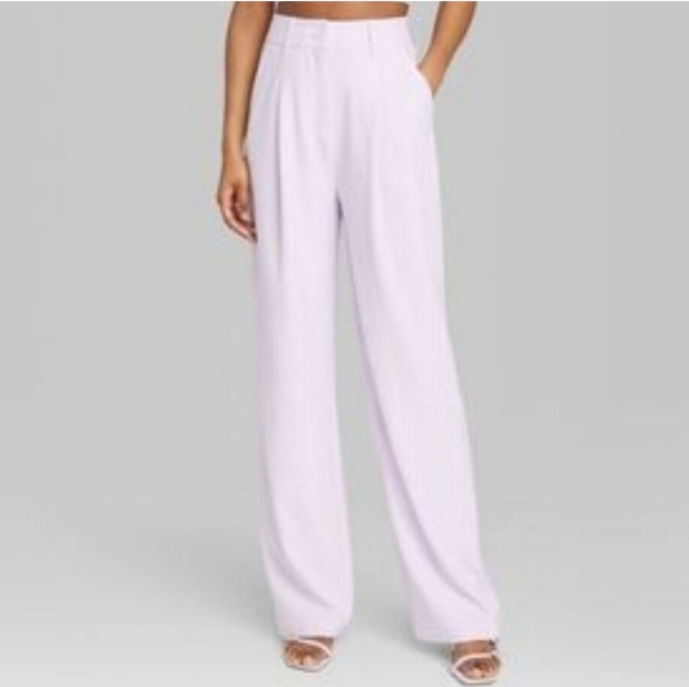 Women's Wide Leg Trousers - Wild Fable Lavender 00